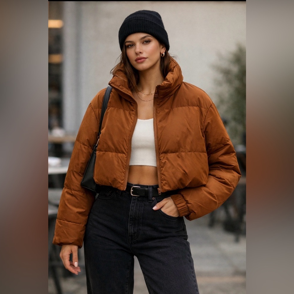 OAK + FORT Rust Puffer Jacket - Picture 2 of 11